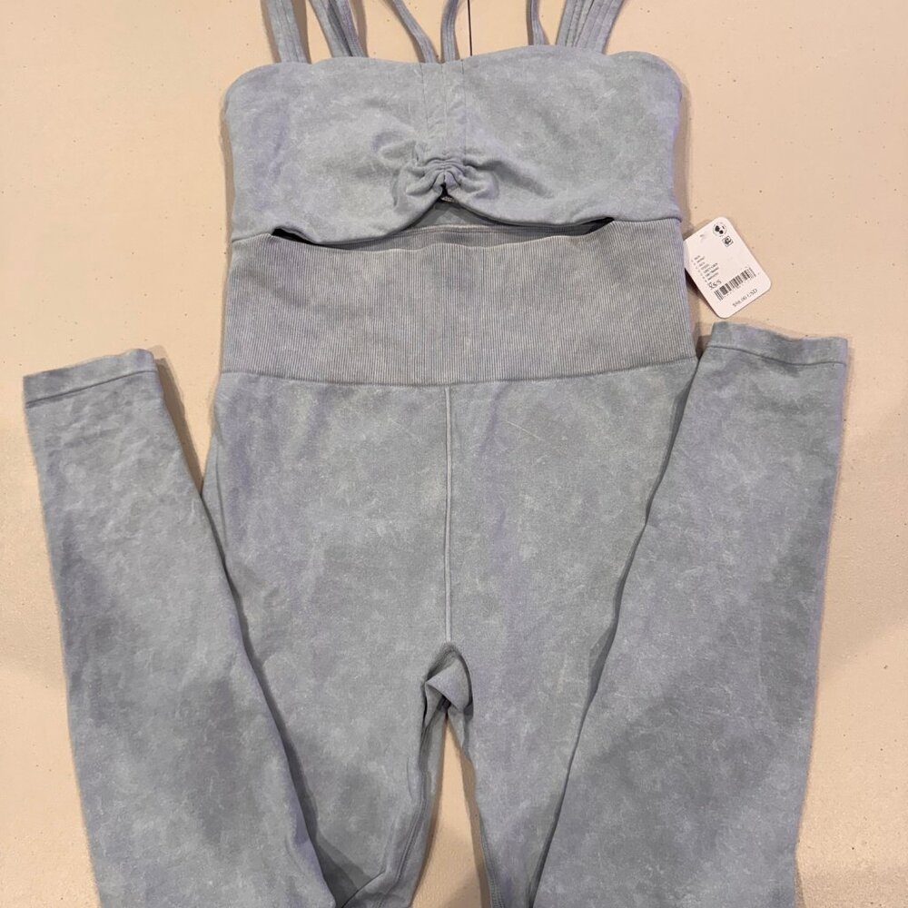 NWT-One Piece Grey Jumpsuit with Cutout - FP Movement Brand, Women's XS/S